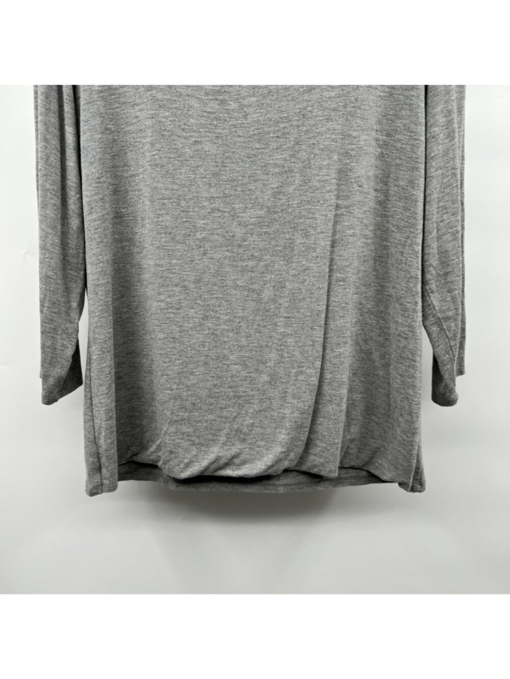 GRACE Womens Scoop Neck Top Gray 3/4 Sleeve Size XL - Picture 3 of 8